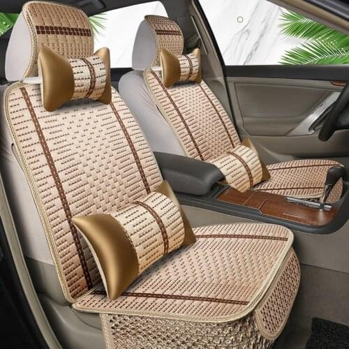 1PCS Car Seat Cover,Luxury Car Seat Cushion Hand-woven Ice Silk Car Seat Cover Summer Front Seat Universal Car Seat Cushion