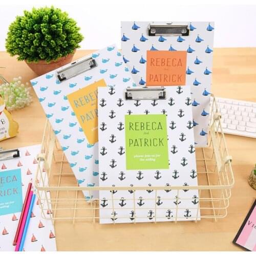 Wood Clipboards Folder with Low Profile Metal Clip -Low Profile Clip Holder Standard A4 Letter Size Classroom Supplies