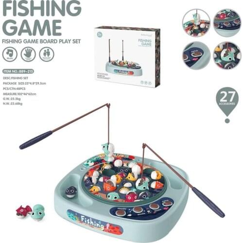 Kids Fishing Game Children Multicolored Magnetic Fishing Toys Kids 3D Fish Baby Kids Educational Toys Outdoor Funny Game Toys