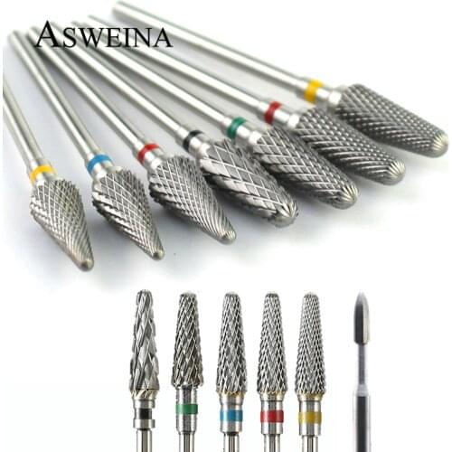 Milling Cutter For Manicure Carbide Nail Drill Bit Electric Rotary Files Mills Nail Gel Remove Grinder Tools Nail Equipment