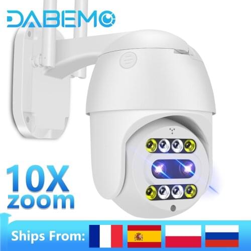 WIFI Camera 3MP HD 10x Digital Zoom IP Camera AI Auto Tracking Outdoor Security CCTV Camera Spotlight Color Night Vision Onvif