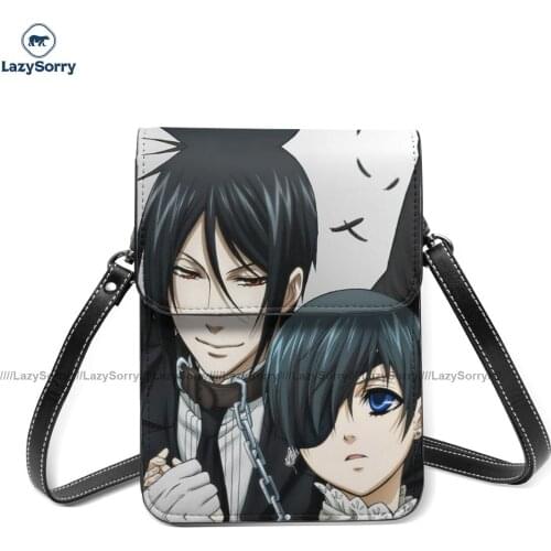 Kuroshitsuji Shoulder Bag Aesthetic Leather School Mobile Phone Bag Student Gift Bags