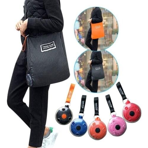 Reusable Shopping Bags Portable Tote Pouch Clips Reusable Folding Eco Shopper Shopping Shoulder Bag