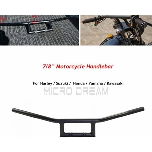Motorcycle Custom 7/8'' 22mm Attack Handlebar Cruiser Cafe Racer Box Window Handle Bar For Harley Suzuki Honda Yamaha Kawasaki