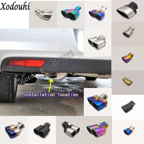 For Peugeot 408 2013 2014 2015 car cover muffler exterior back end pipe dedicate exhaust tip tail outlet ornament vent part 1pcs