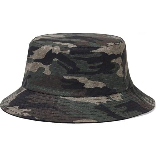 Panama Bucket Hat Army Men Reversible Women Autumn Summer Sun Beach Wide Brim Camouflage Hip Hop Holiday Outdoor Accessory