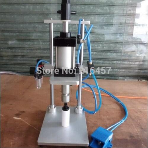Pneumatic Perfume Bottle Crimping Machine Capping Machine Lid Cap Locking Machine Y313