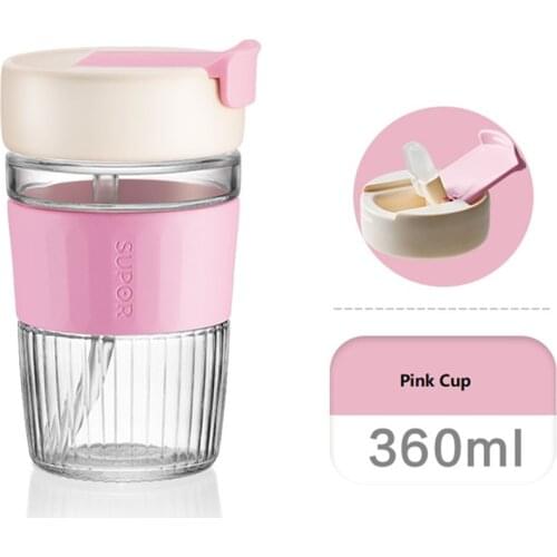 360ML 450ML Portable Glass Cup