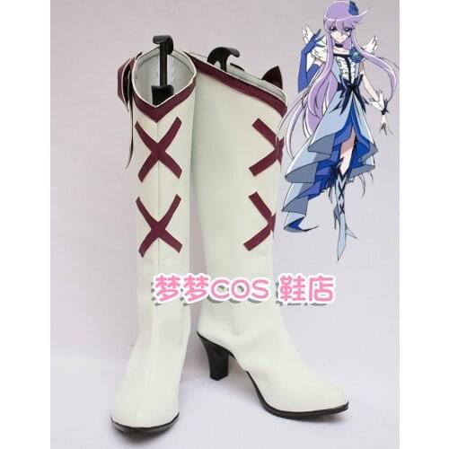 Pretty Cure Cure Moonlight White Cosplay Boots Shoes Anime Party Cosplay Boots Custom Made Halloween Role Play props