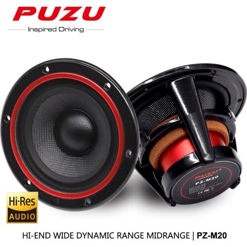 PUZU PZ-M20 2.5" Kevlar cone Anti-U PP injection Car Audio midrange speakers with 80 Watts output 230Hz~20KHz frequency responds
