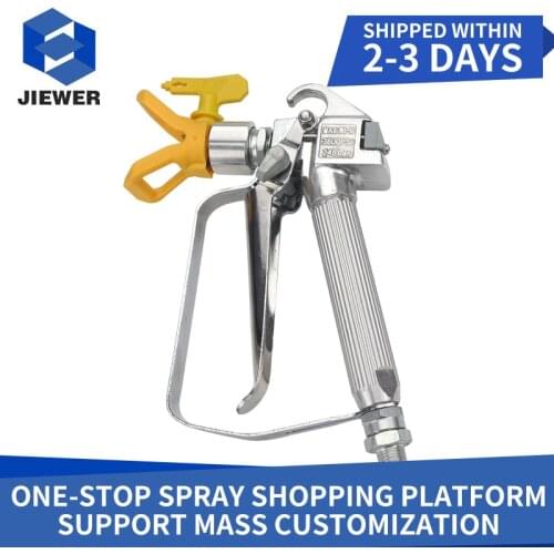 JIEWER High Pressure Airless Paint Spray Gun Airbrush +517 Spray Tip +Nozzle Guard For Wagner Titan Pump Spraying Machine