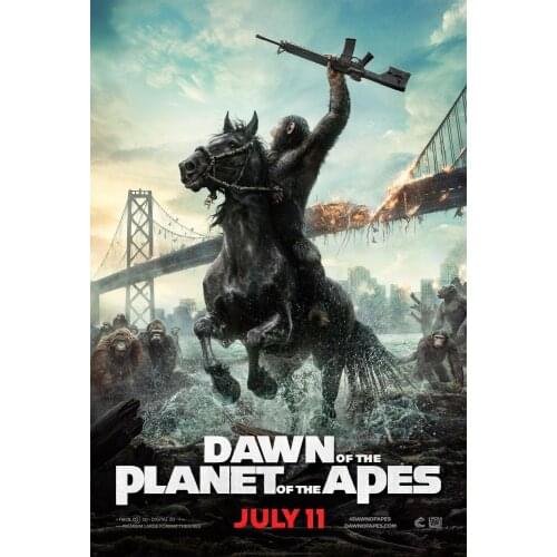 Dawn of the Planet of the Apes Movie Art print Silk poster Home Wall Decor