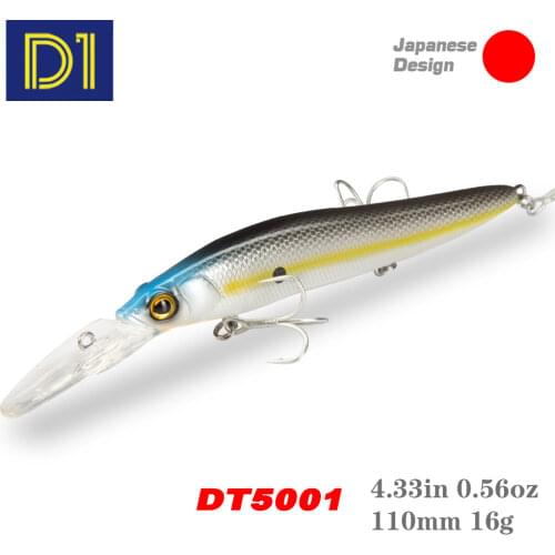 D1 Vision Oneten Minnow Fishing Lure Slow Floating big lip Long Coasting 110mm 16g Wobbler For Pike Krenk DT5001