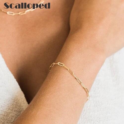 Scalloped Chain Bracelets