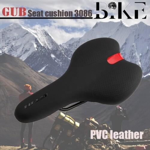 GUB Wide MTB Bike Saddle Seat Bicycle Leather Saddle Memory Foam Cushion Road Bike Seat Outdoor Comfortable Breathable