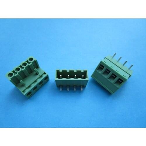 240 Pcs Close Angle 4 pin 5.08mm Screw Terminal Block Connector Pluggbale Type