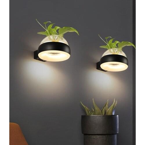 Modern Acrylic Plant Wall Lamps Nordic Living Room Decor Kitchen Bathroom Light Fixture Bedroom Bar Dinning Room Wall Sconce