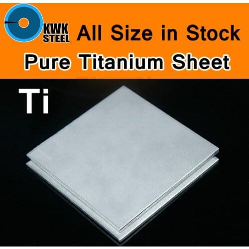 Titanium Sheet UNS Gr1 TA2 Pure Titanium Ti Plate Thin Thickness Flat Anti-corrosion Industry Mould Machine or DIY Material