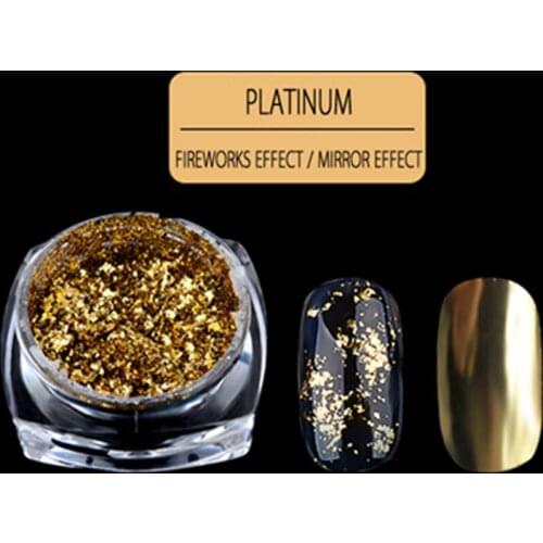 Nail Mirror Glitter Powder Gold Silver Nail Art UV Gel Mirror Effect Glass Holographic Shining Manicure Decorations