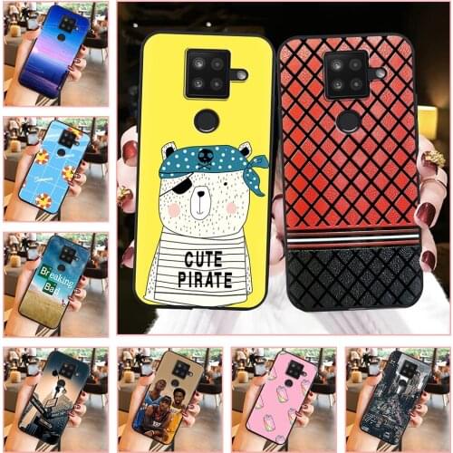 For Woman Shockproof Phone Case For Sharp Aquos Sense4 Plus For Man For Boy Black Case TPU Silicone