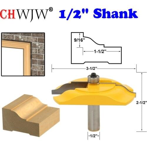 1Pc Brick Mold & Exterior Casing Router Bit - 1/2" Shank Line knife Woodworking cutter Tenon Cutter for Woodworking Tools