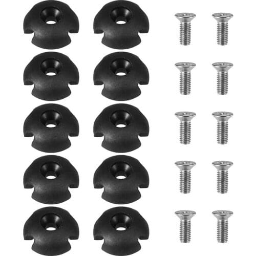 10Pcs Deck Line Guide Slotted Round Out Pull Rope Buckle Fitting Accessories for Kayak Canoe Boat