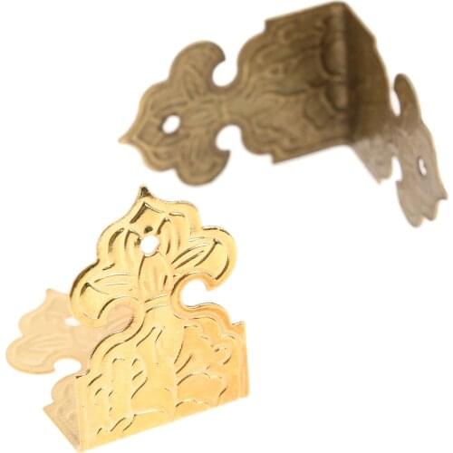 12Pcs Corner Bracket Furniture Wooden Box Feet Furniture Corner Protector Decorative Case Furniture Accessories