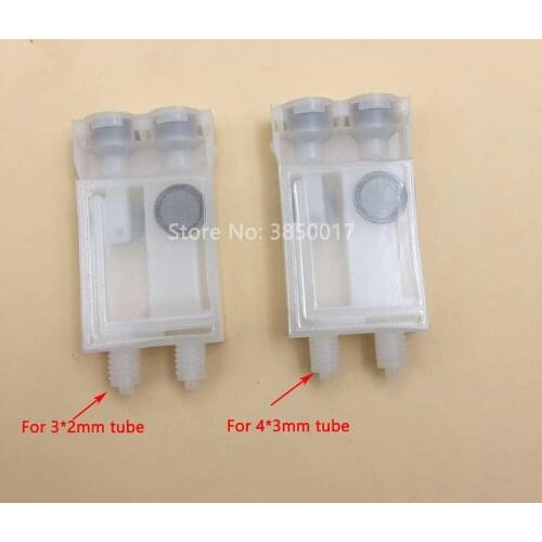 16PCS dumpers dx7 with connector for epson dx7 printhead f189010 damper for xenons wit-color skycolor titananjet 3*2mm tubing