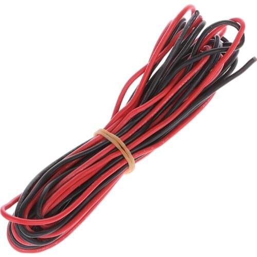 2020 New Drop ShiP 3 Meter Red + Black Silicone Wire 18AWG Heatproof Soft Cable RC Lipo Battery ESC