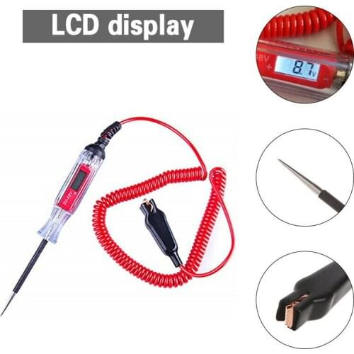 3-48V Digital Electric Circuit LCD Tester Test Light Car Truck Voltage Probe Pen For Car Vehicle Auto Test Car Circuit Tester
