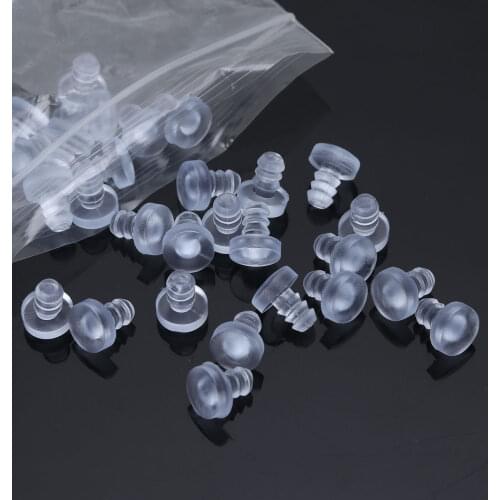 30 Anti Collision Glass Table Top Spacers Nonslip Clear Rubber Embedded Plug Drawer Cabinet Door Stem Damper Furniture Protector
