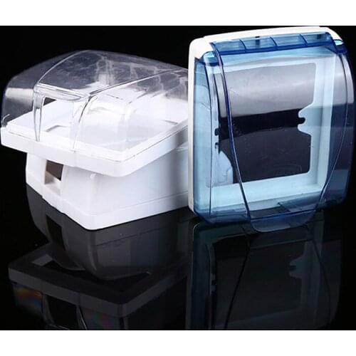 86 Type Light Panel Socket Doorbell Flip Cap Cover Clear Bathroom Kitchen Accessory Plastic Wall Switch Waterproof Cover Box