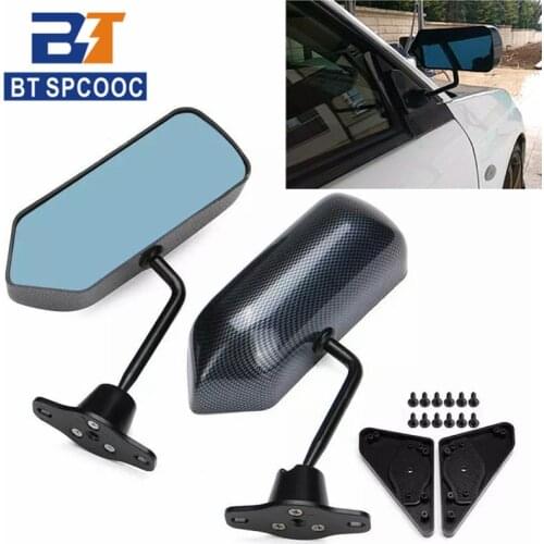 Car Sports Universal Car Rear Mirror Auto F1 Type Side Wing Pair Manual Adjustable Carbon Fiber Look Side View Mirror Kit