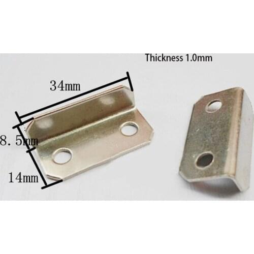 Drawer lock escutcheon Corner Brackets L shape Locking plate right angle back up plate
