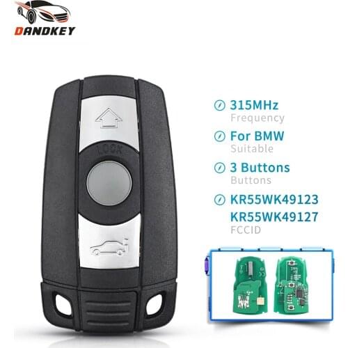 Dandkey KR55WK49123 Remote Car Key ASK Fob 3 Button 315Mhz For BMW 3 5 Series 323 325 328 330 525 528 530 550 545 550 2006-2011