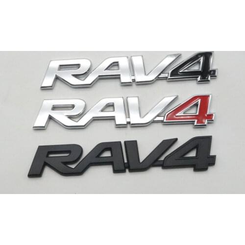 ABS Chrome For RAV4 Rear Trunk Lid Emblem Badge Sticker Logo Decal for Toyota RAV4 Car Decal