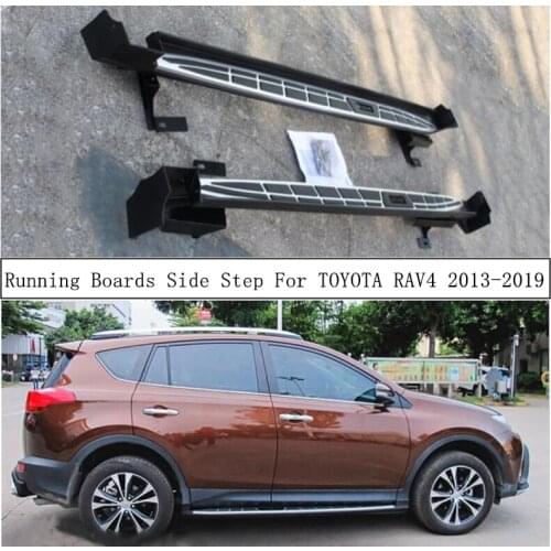 For TOYOTA RAV4 2013 2014 2015 2016 2017 2018 2019 Running Boards Side Step Bar Pedals High Quality Nerf Bars Auto Accessories
