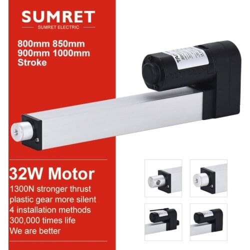 Electric motor telescopic mini miniature linear actuator controller 1000n 800mm 850mm 900mm 1000mm stroke DC 12V 24V
