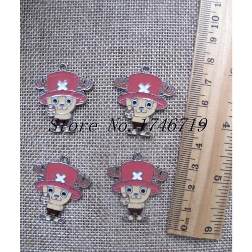 Hot Sale 10 pcs Cartoon Japanese anime ONE PIECE Metal Charms DIY Jewelry Making Pendants Accessories