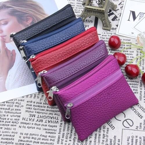Hot Selling Women Men Leather Wallet Multi Functional Zipper Leather Coin Purse Card Wallet Horizontal Wallet Trend Card Pack