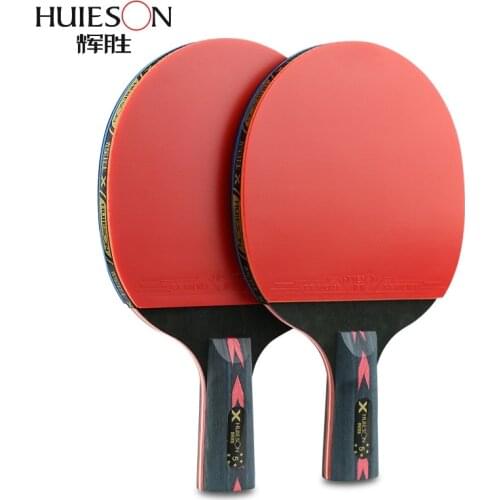 HUIESON 5 Star Table tennis racket Pure Wood Carbon Ping Pong Racket table tennis blade 2pcs/set