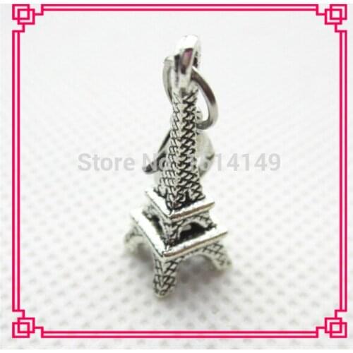 Hot selling lobster clasp Eiffel Tower pendant dangle charms for floating lockets charms diy jewelry