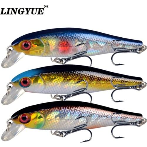 LINGYUE 1pcs Fishing Lures 8.5cm/9.2g Hard Minnow bait Artificial 5 Colors Available Quality Professional Plastic Fishing Tackle