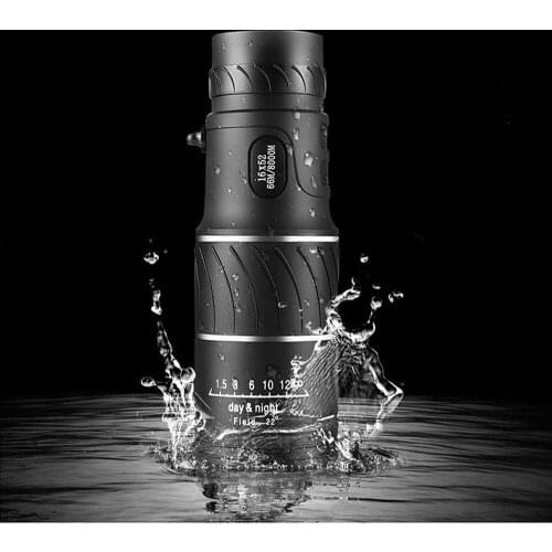 Portable 16 X 52 High Over Binoculars Telescope Monocular 66 / 8000M Plastic Binoculars Outdoor Black Outdoor Sports Telescope