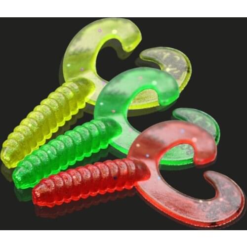 20pcs/lot Fishing Soft Lures 0.7G 3.5CM Wobblers Swimbait Silicone Artificial Two-tailed Bait fishing tackle