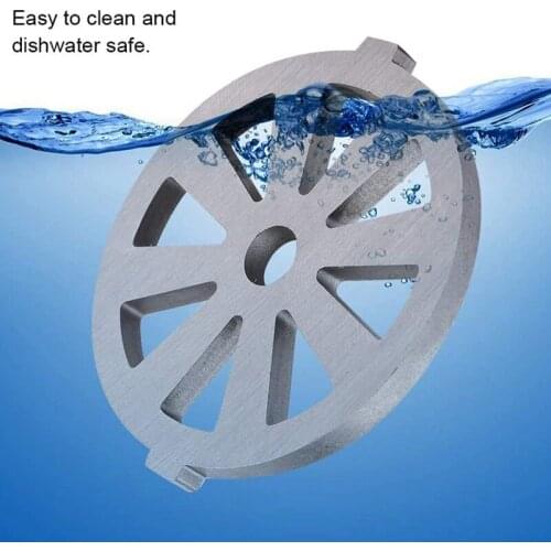 Meat Grinder Cutting Stainless Steel Cutterhead Plate Disc Knife 7mm Hole Guaranteed Plate Disc Machinery Parts Silver