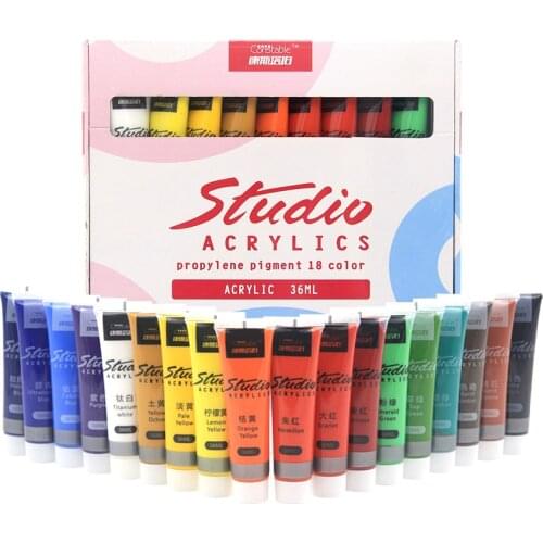 Acrylic Paint Set Colors 36 ml Fabric Paint for Clothing Textile nail fiber pigment acrylic paints for painting big Art supplies