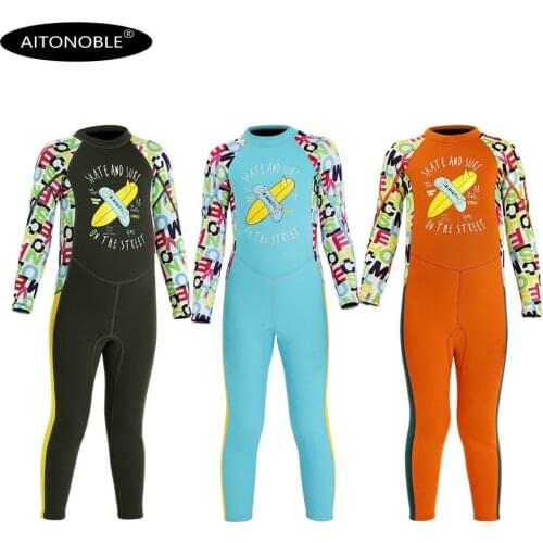 Aitonoble 2.5mm Neoprene Diving Suit Swimming Wetsuits Surfing Jumpsuit Dive Skin Diving Equipment