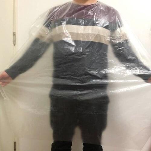 Disposable Waterproof Hair Salon Capes Hair Professional Waterproof Nylon Hairdressers Barbers Cape Gown Haircut Cape Cloth