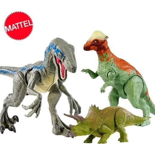 16-20cm Original Jurassic World Toys Attack Pack Velociraptor Triceratops Dragon PVC Action Figure Model Dolls Toys For Children